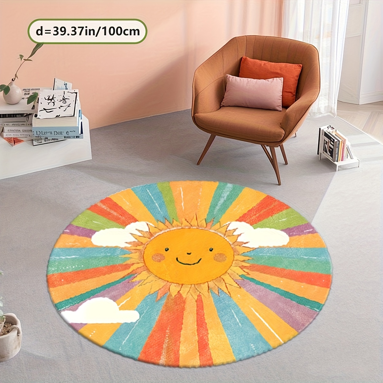 Baby Nursery Themes Boy - Cute Plush Round Sun Rainbow Kids