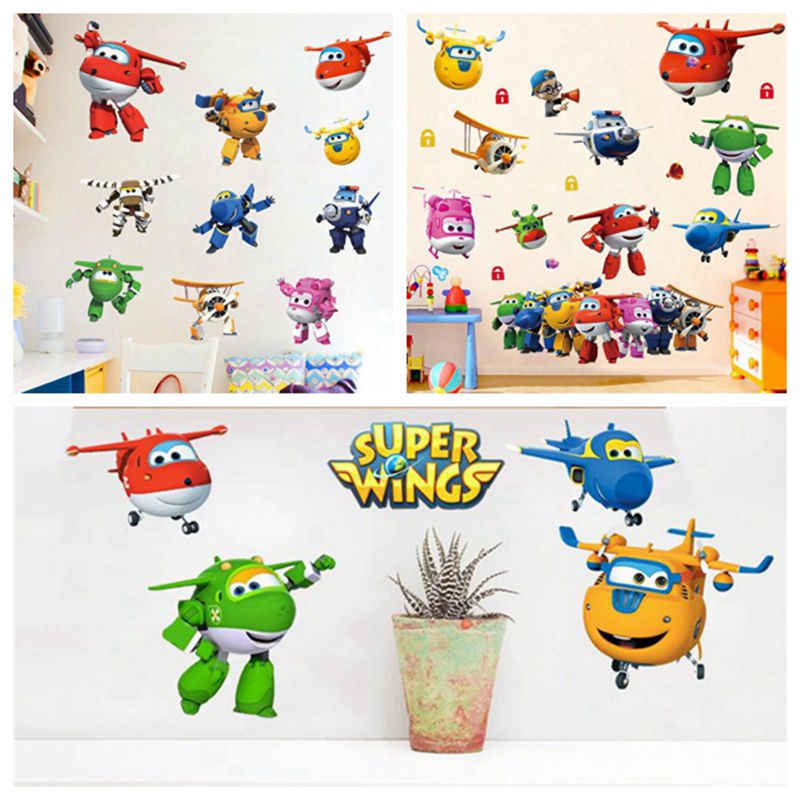 Hot Cartoon Super Wings Deform - Baby Nursery Stickers recension och pris