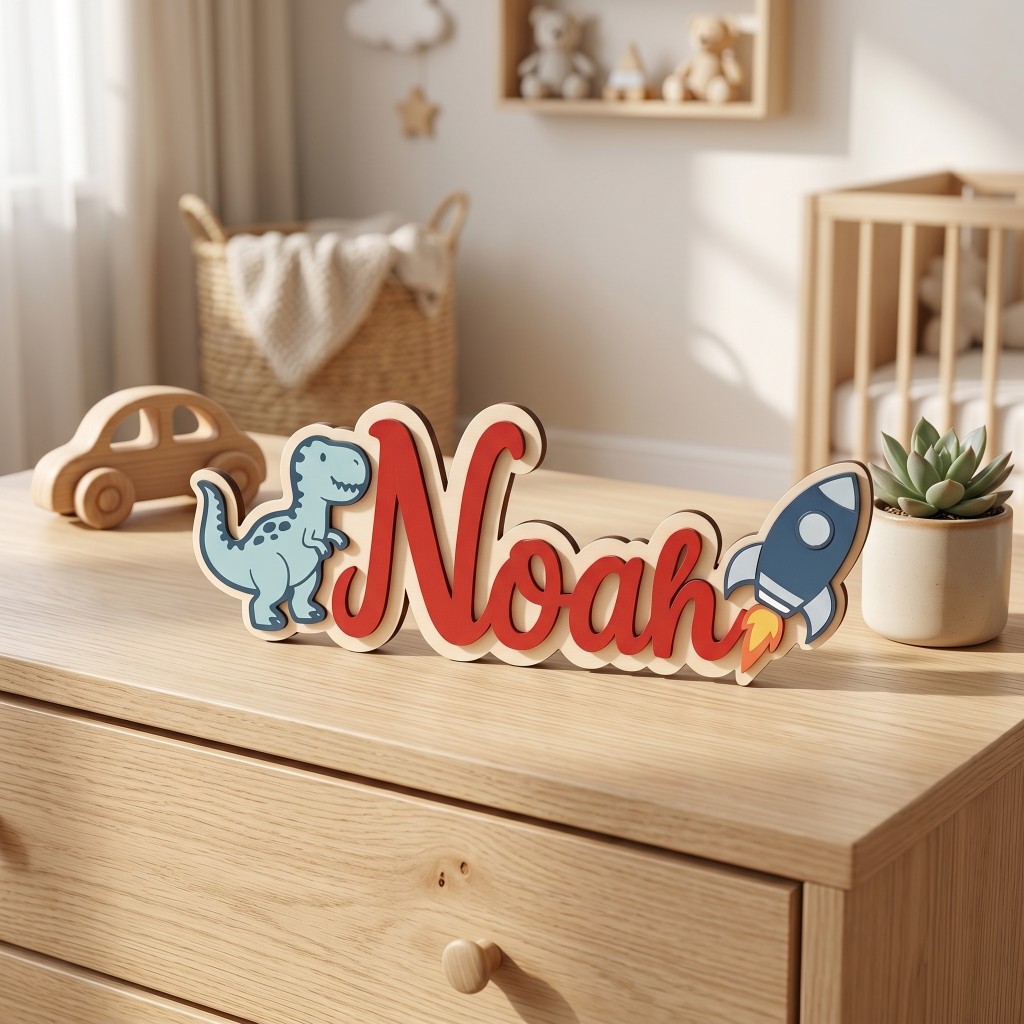 Custom Dinosaur Rocket Baby Na - Baby Nursery Themes Boy recension och pris