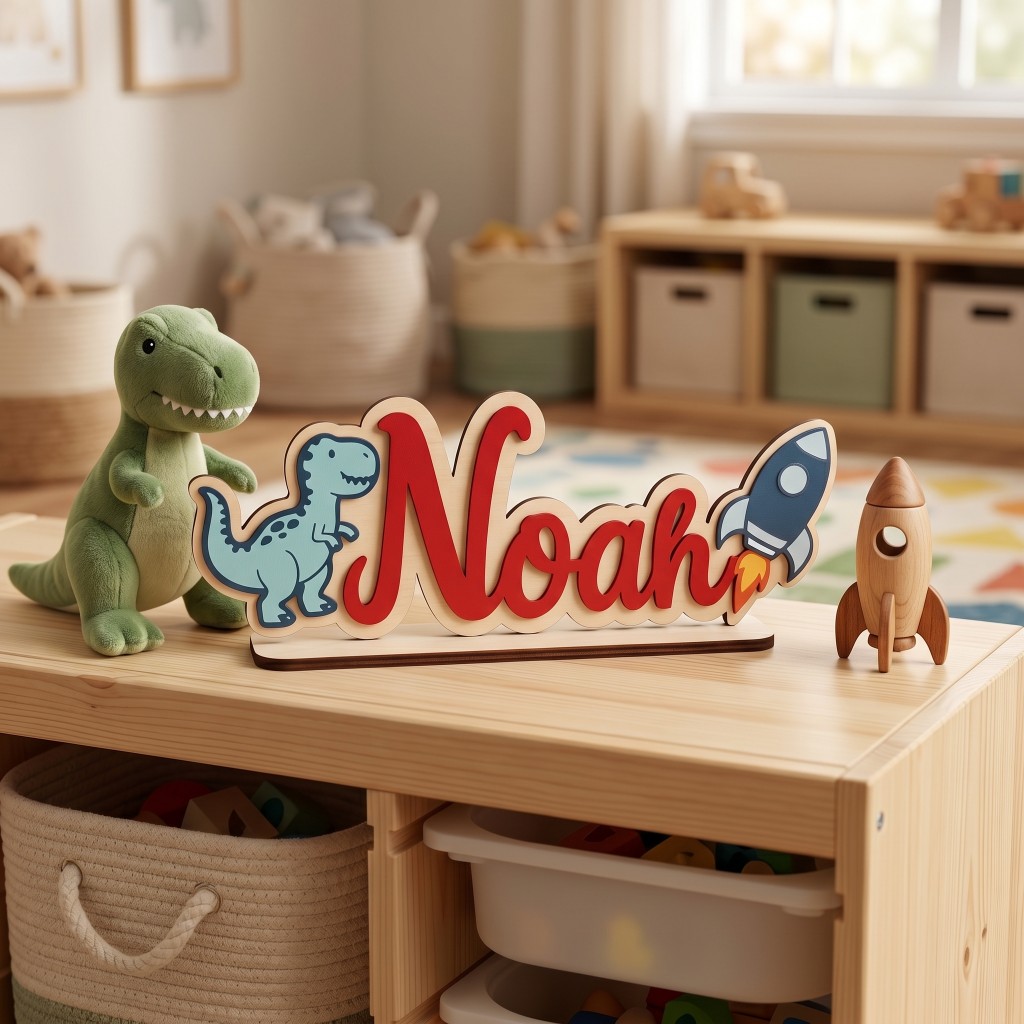 Custom Dinosaur Rocket Baby Na - Baby Nursery Themes Boy recension och pris