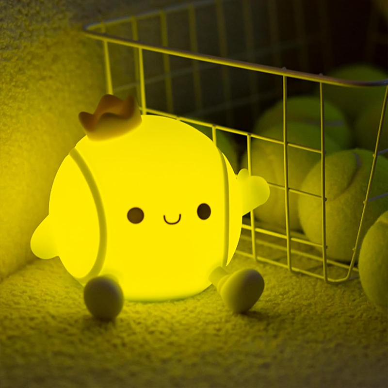 Cute Tennis Night Light Silico - Baby Nursery Egg Light recension och pris
