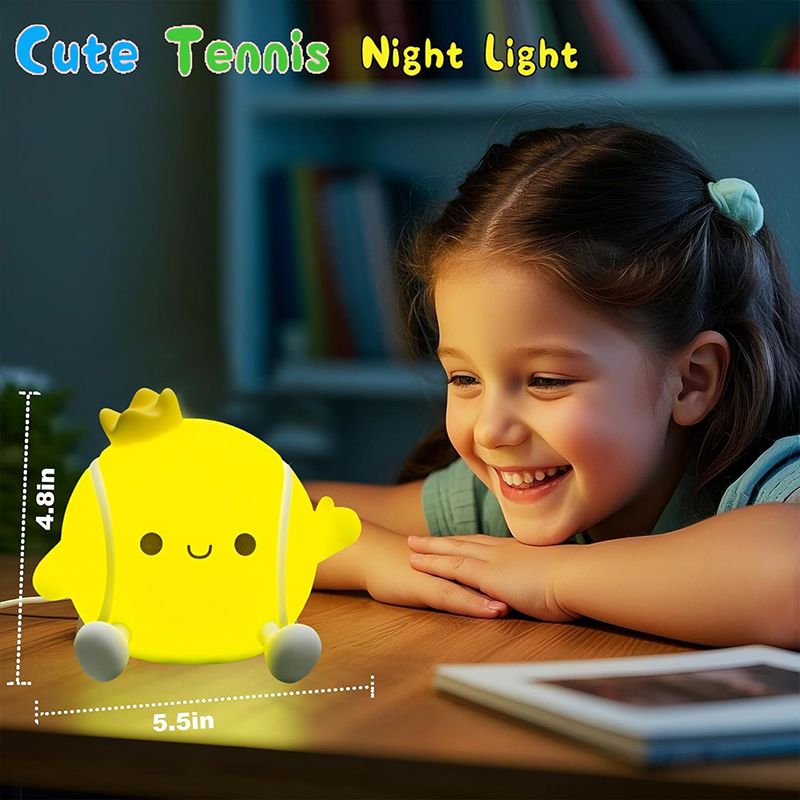 Cute Tennis Night Light Silico - Baby Nursery Egg Light recension och pris