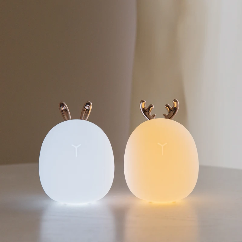 Led Carton Deer Rabbit Silicon - Baby Nursery Egg Light recension och pris