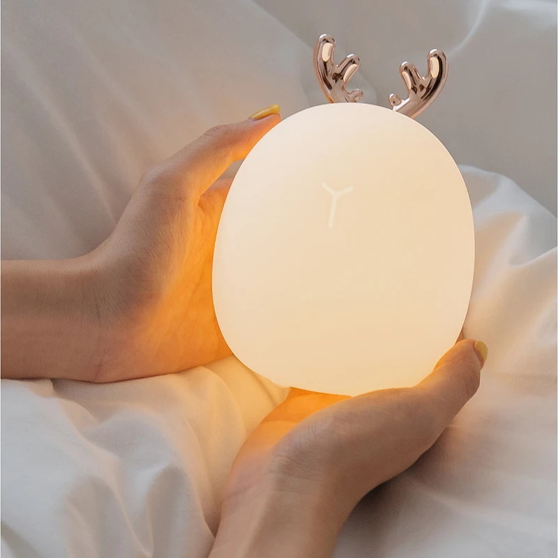 Led Carton Deer Rabbit Silicon - Baby Nursery Egg Light recension och pris