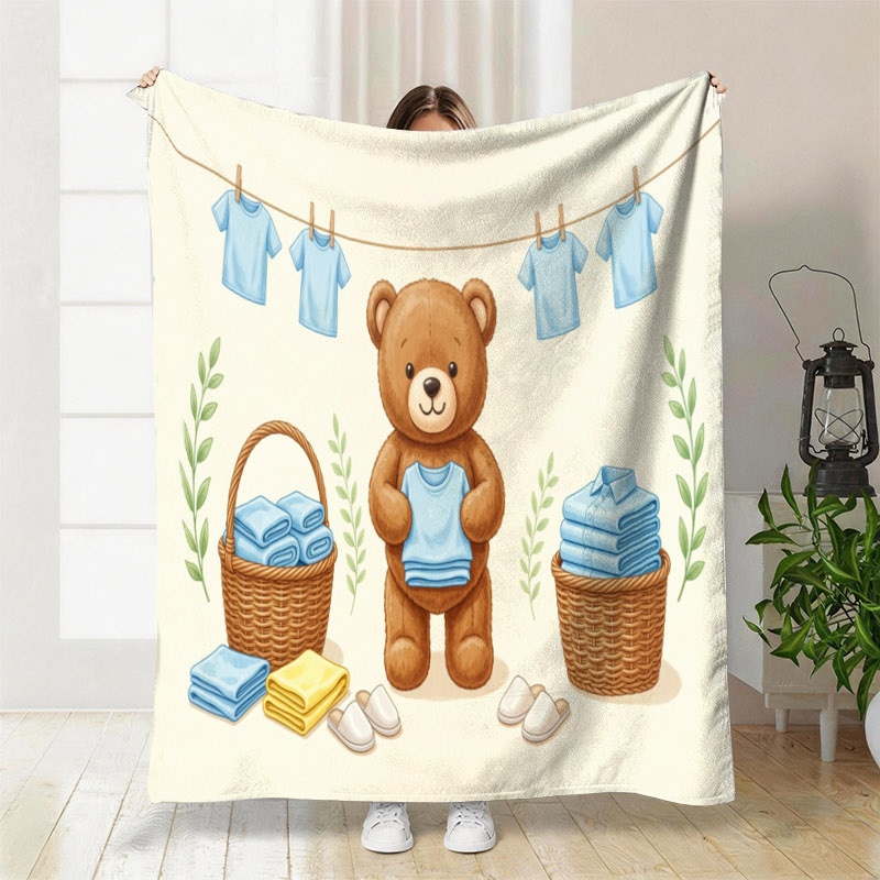 Cute Bear Nursery Theme Throw  - Baby Nursery Themes Boy recension och pris