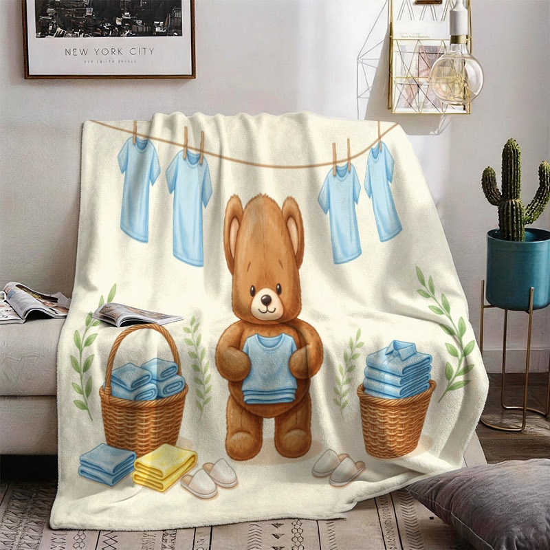 Cute Bear Nursery Theme Throw  - Baby Nursery Themes Boy recension och pris