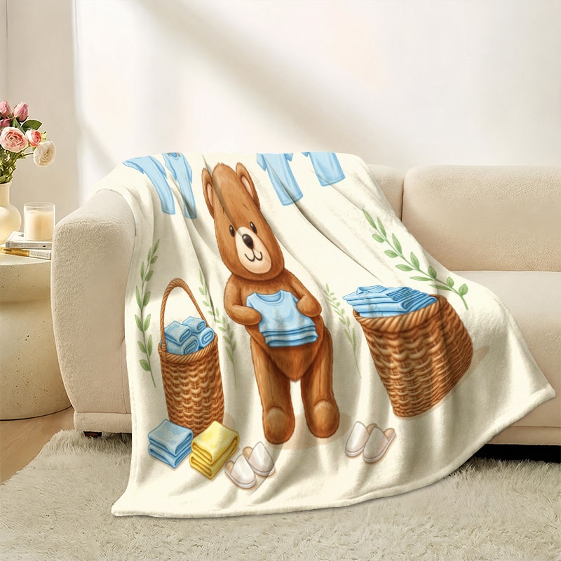 Cute Bear Nursery Theme Throw  - Baby Nursery Themes Boy recension och pris