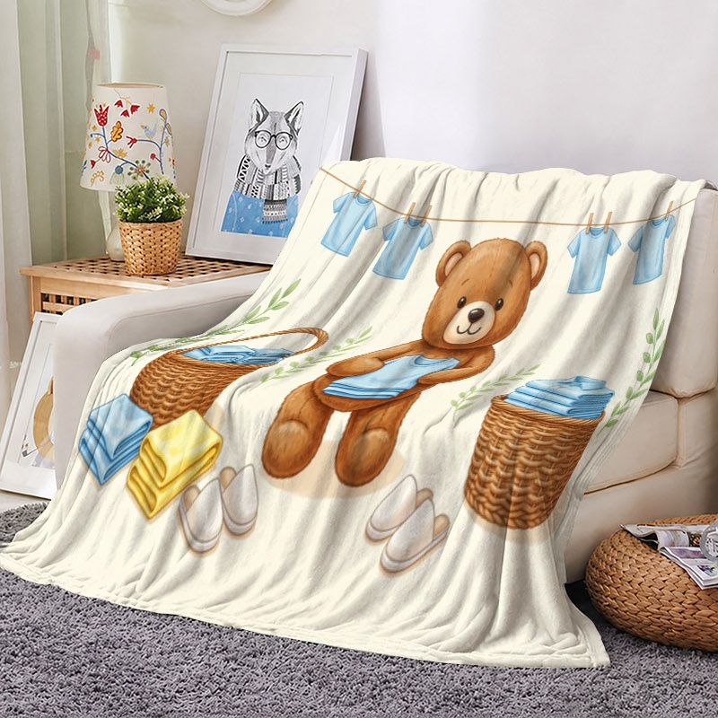 Cute Bear Nursery Theme Throw  - Baby Nursery Themes Boy recension och pris