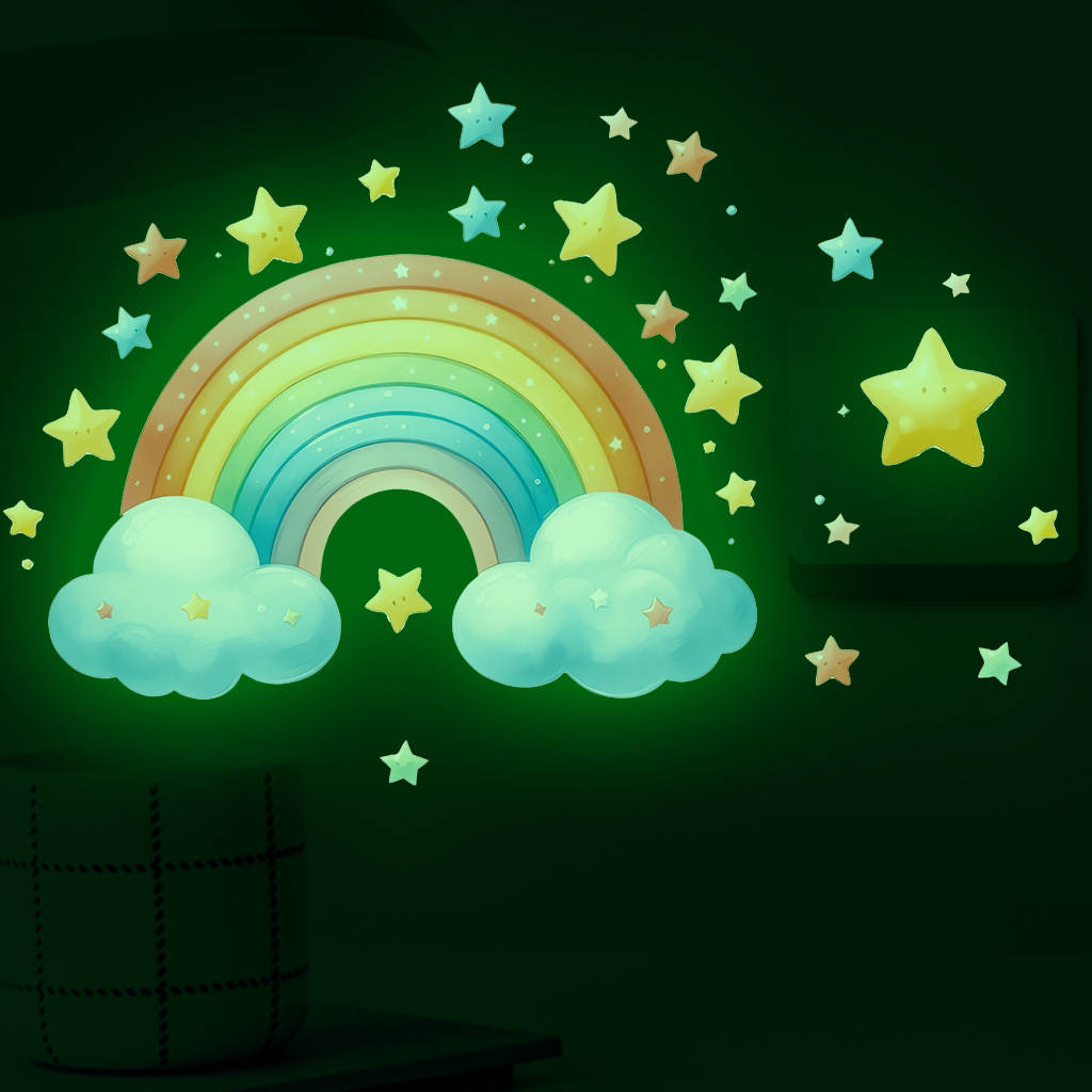 Cartoon Rainbow Luminous Wall  - Baby Nursery Diy recension och pris