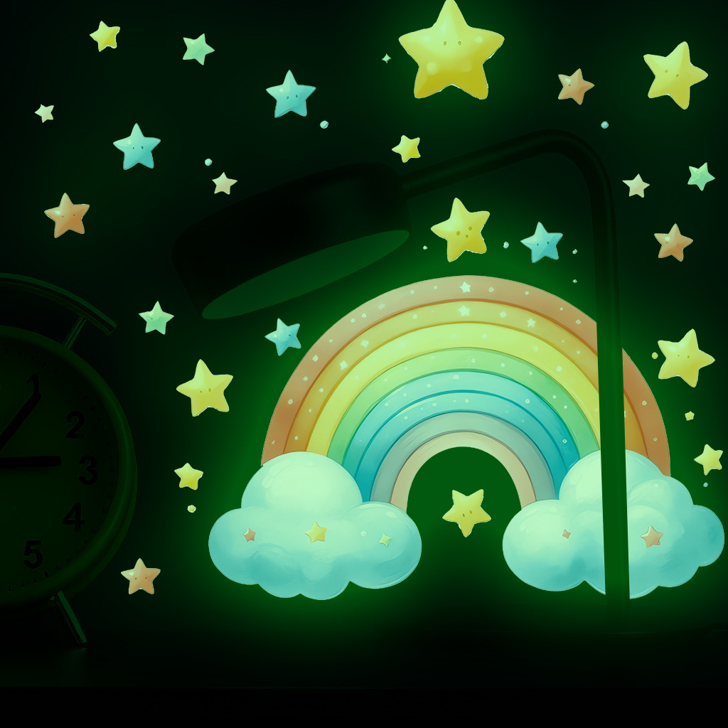 Cartoon Rainbow Luminous Wall  - Baby Nursery Diy recension och pris