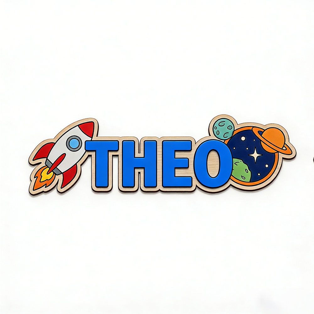 Personalized Space Rocket Name - Baby Nursery Gifts recension och pris