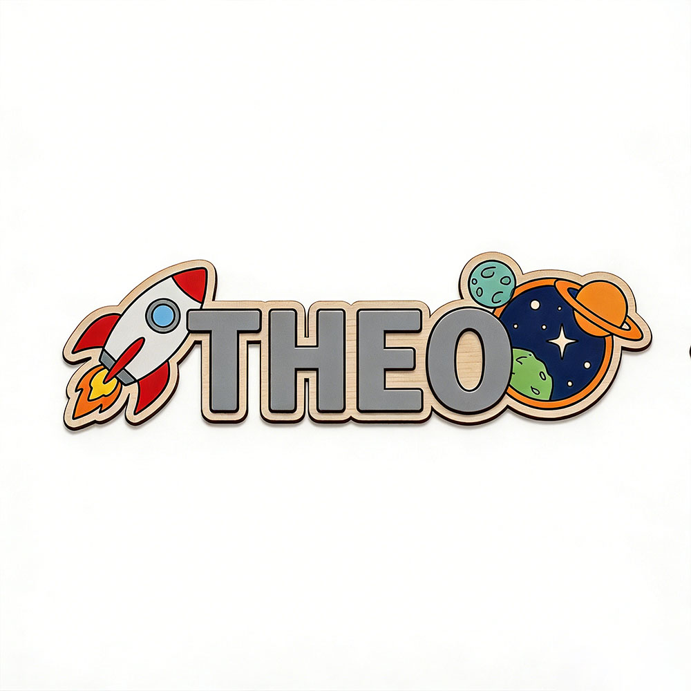 Personalized Space Rocket Name - Baby Nursery Gifts recension och pris
