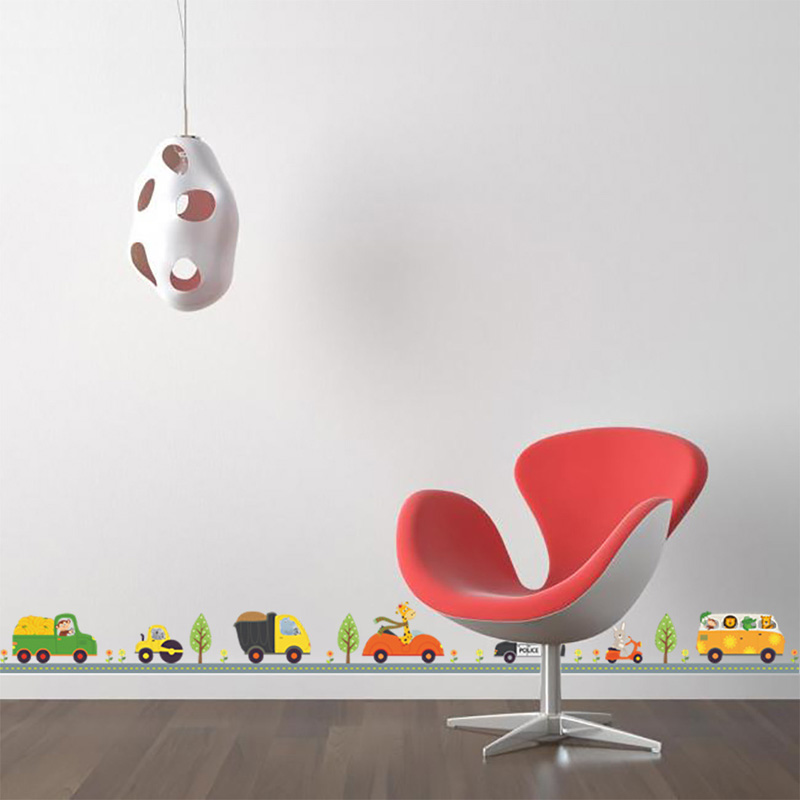 Cartoon Animals Car Wall Stick - Baby Nursery Stickers recension och pris