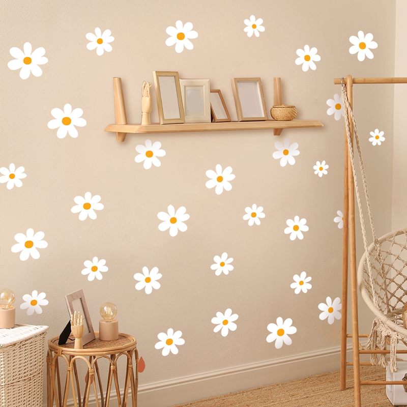 Boho Daisy Flowers Wall Sticke - Baby Nursery Diy recension och pris