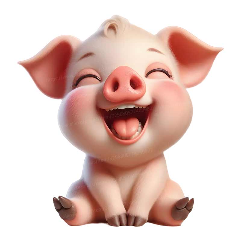 Cute Piggy Wall Sticker Baby K - Baby Nursery Mural Wallpaper recension och pris