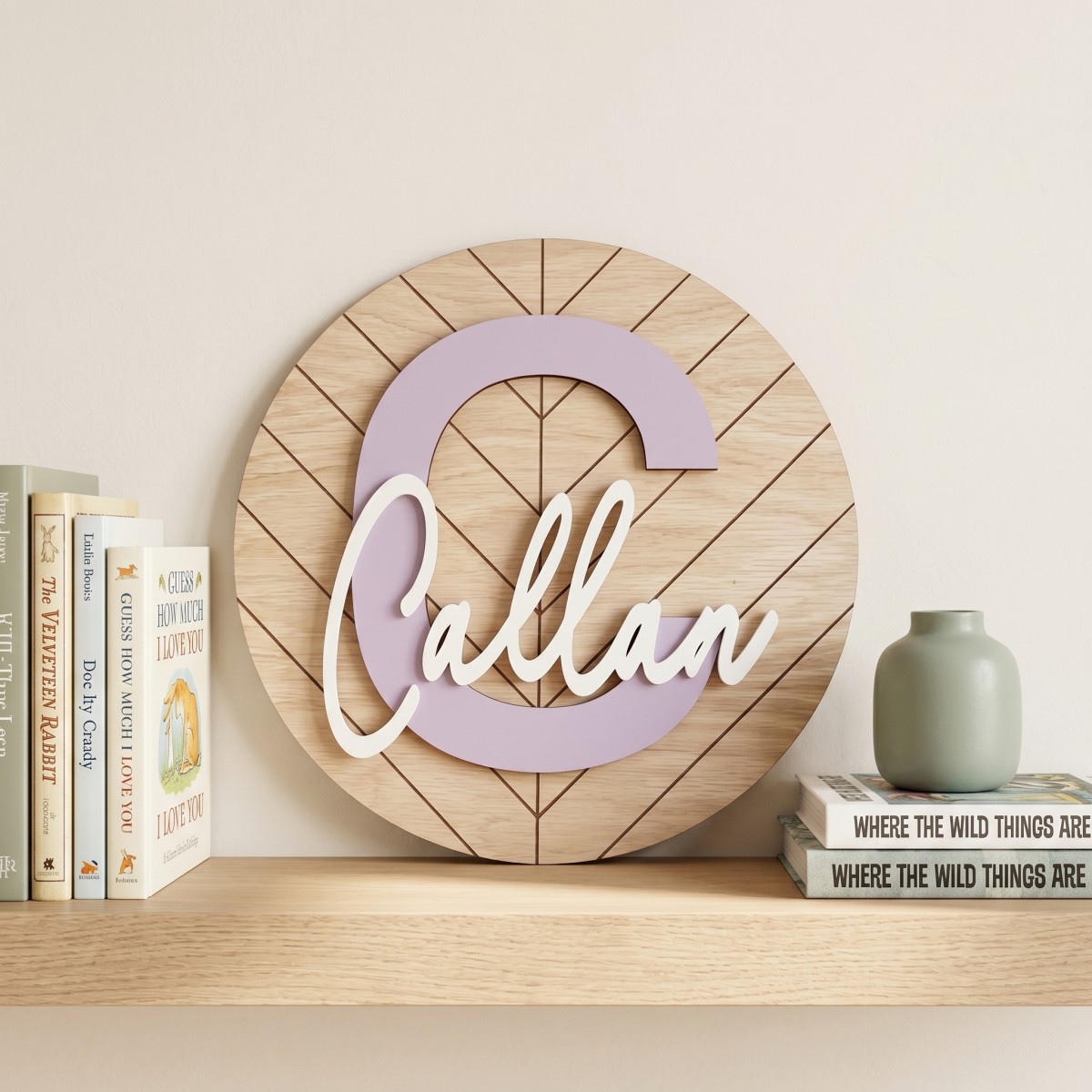 1Pc Custom Round Geometric Woo - Baby Nursery Diy recension och pris