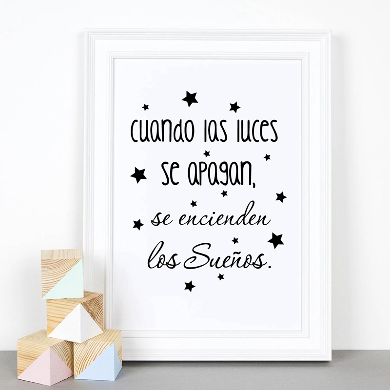 Spanish Kids Bedroom Art Decor - Baby Nursery In Spanish recension och pris