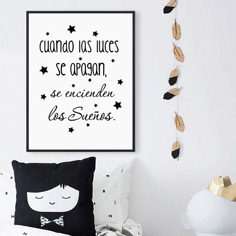 Spanish Kids Bedroom Art Decor - Baby Nursery In Spanish recension och pris