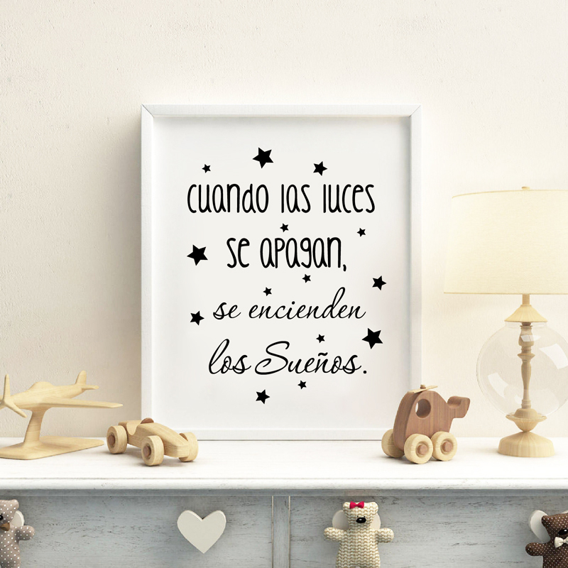 Spanish Kids Bedroom Art Decor - Baby Nursery In Spanish recension och pris