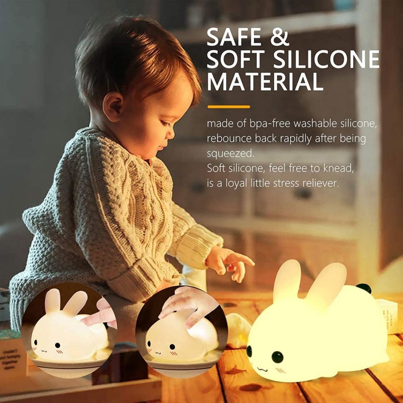 LED Rabbit Night Light Remote  - Baby Nursery Egg Light recension och pris