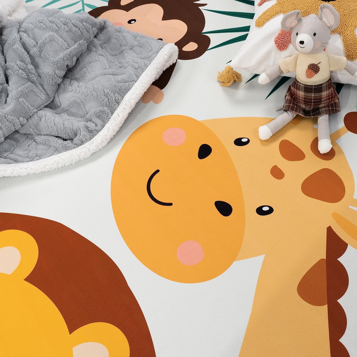 Soft Round Jungle Animal Print - Baby Nursery Jungle Theme recension och pris
