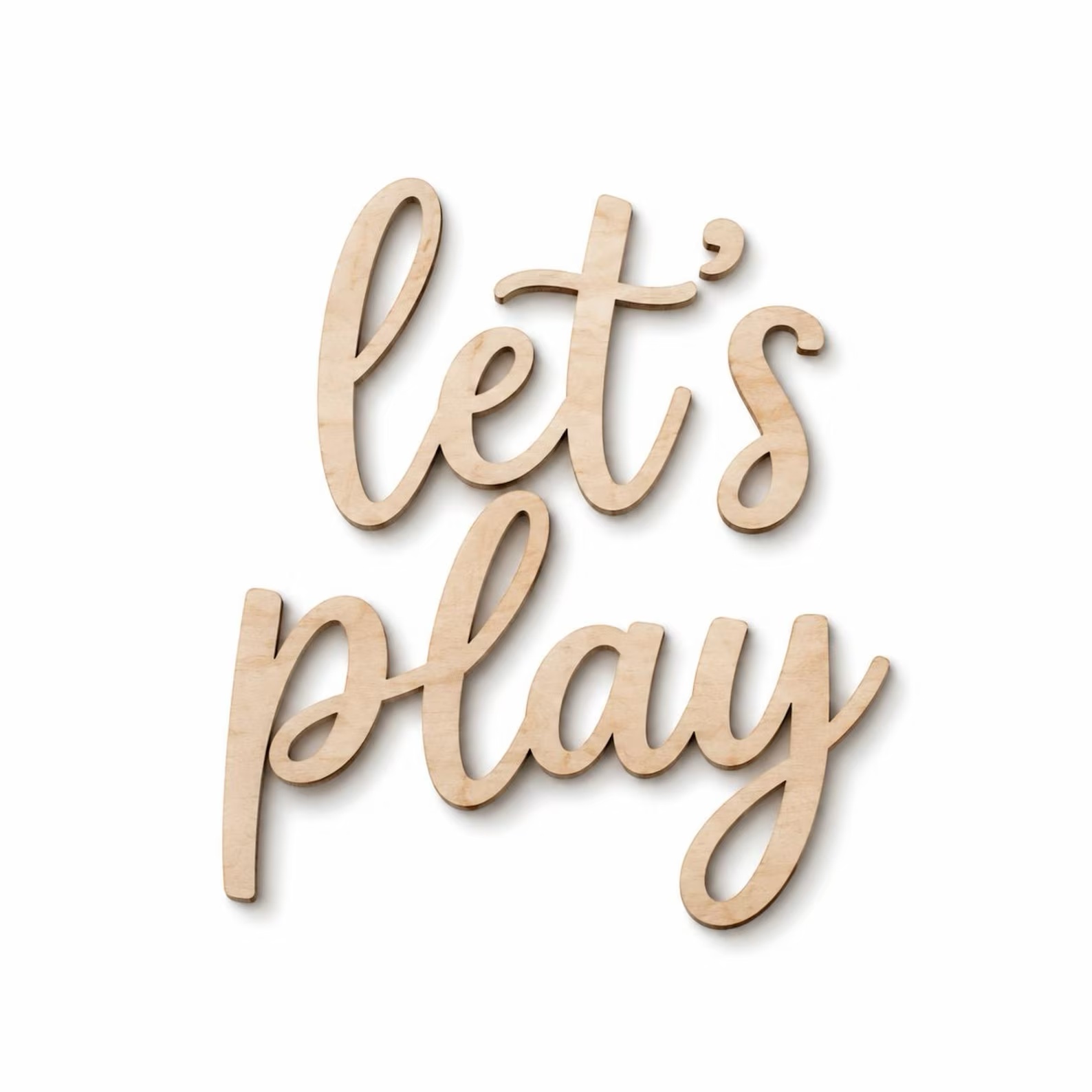Let's Play Wooden Wall Sign, P - Baby Nursery Toy recension och pris
