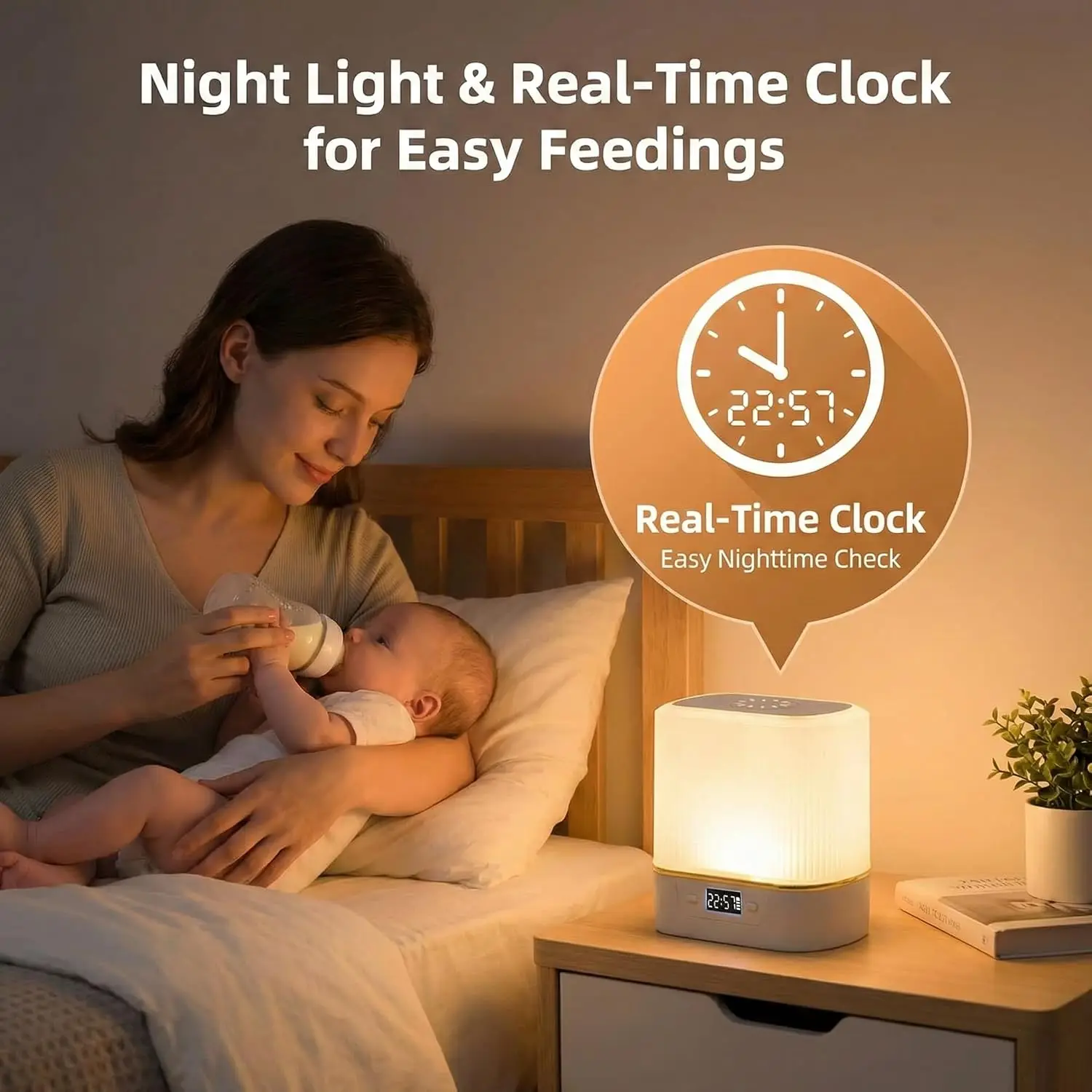 LED Night Light Bedside Lamp,T - Baby Nursery Egg Light recension och pris