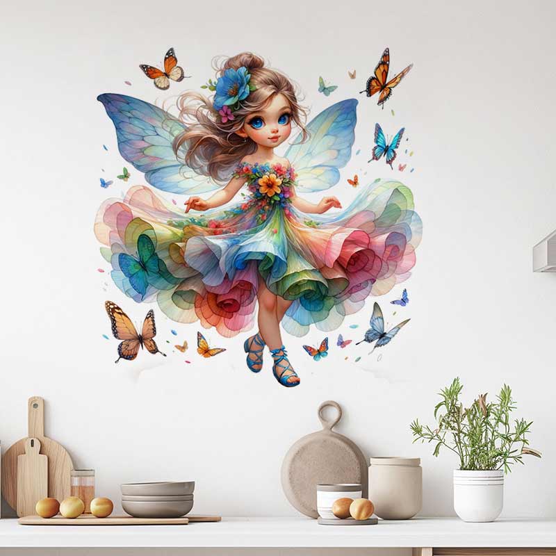 Fairy Wall Sticker Baby Kids R - Baby Nursery Mural Wallpaper recension och pris