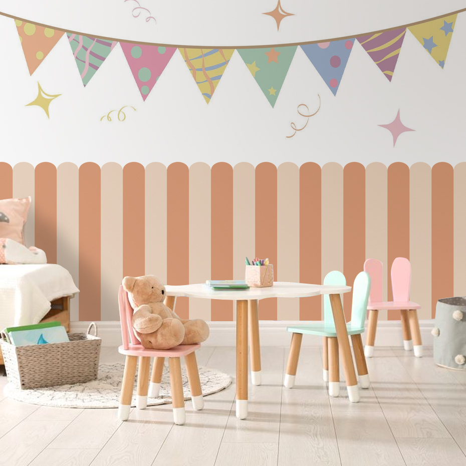 Multicolor Vertical Striped Ar - Baby Nursery Stickers recension och pris