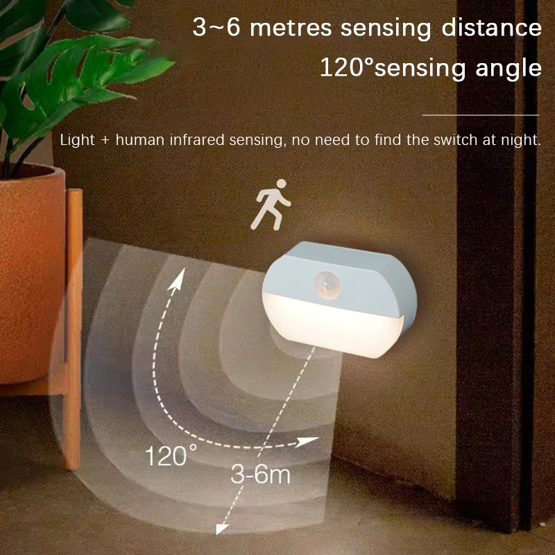 LED Human Body Sensing Night L - Baby Nursery Egg Light recension och pris